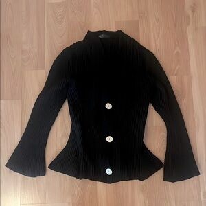 Elegant Black Women's Cardigan
